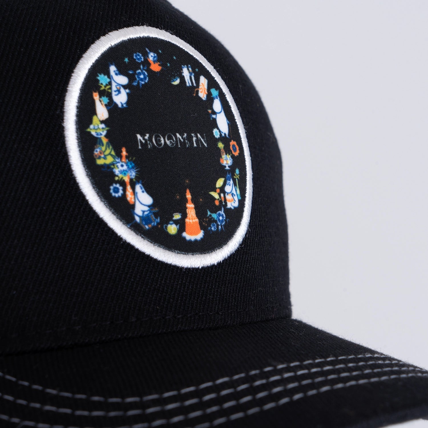 MOOMIN CIRCLE KIDS TRUCKER CAP - BLACK