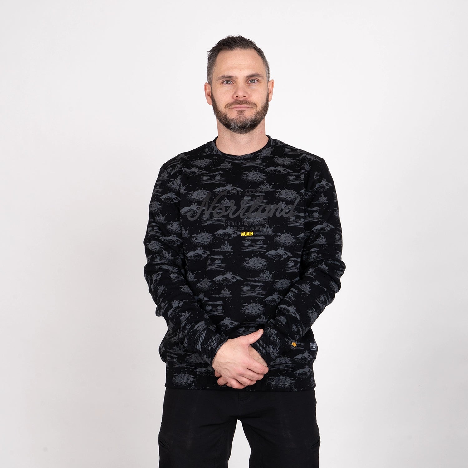 GREAT NORRLAND CREWNECK - MOOMIN GREY/BLACK