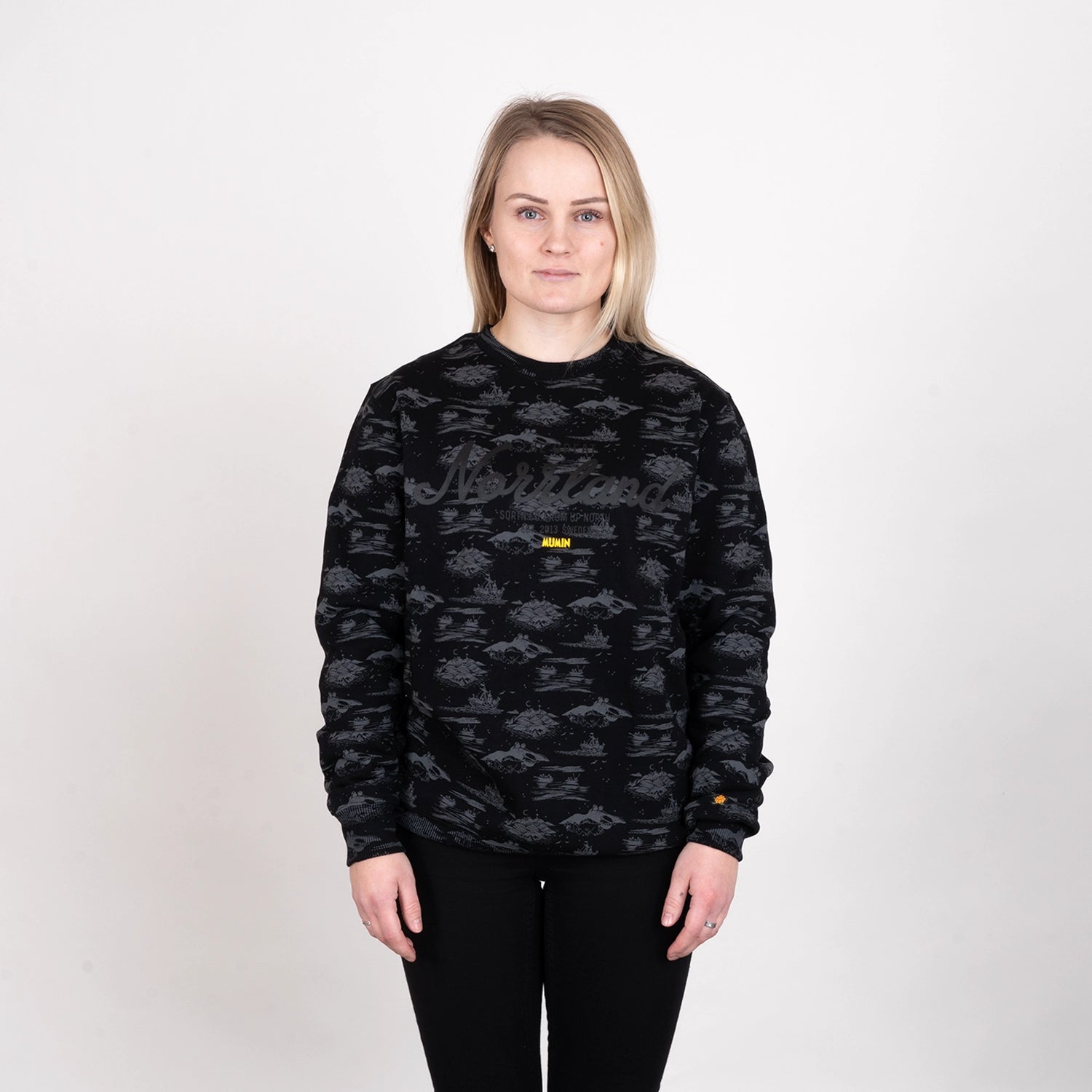 GREAT NORRLAND CREWNECK - MOOMIN GREY/BLACK