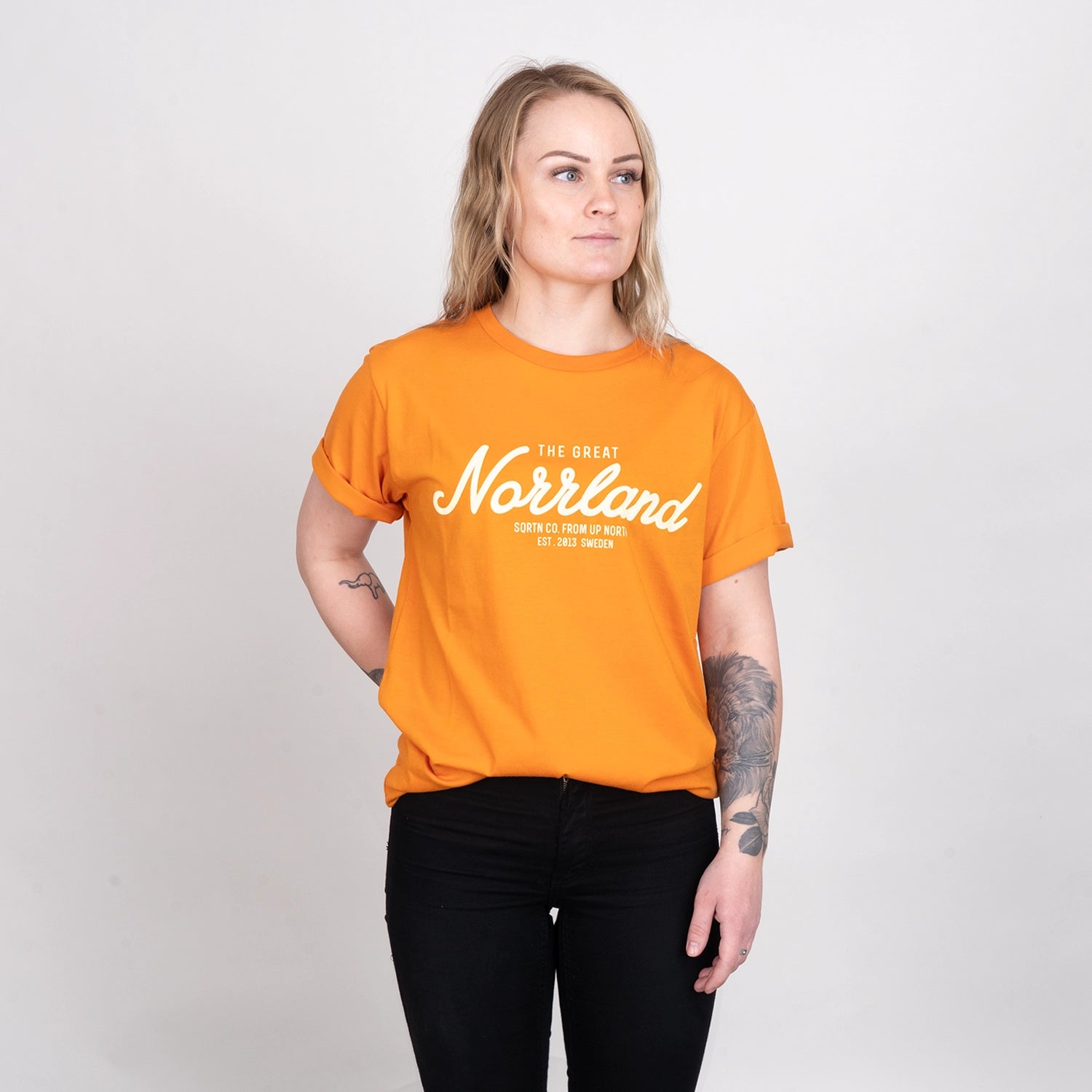 GREAT NORRLAND T-SHIRT - ORANGE CARAMEL