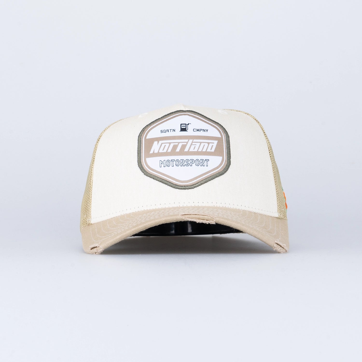 MOTOR TRUCKER CAP - HOOKED IVORY DISTRESSED