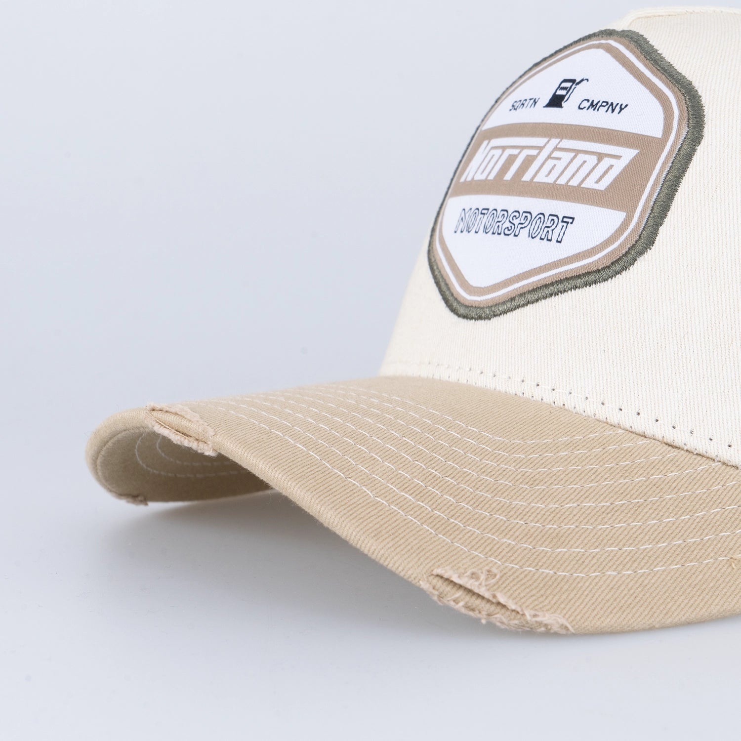 MOTOR TRUCKER CAP - HOOKED IVORY DISTRESSED