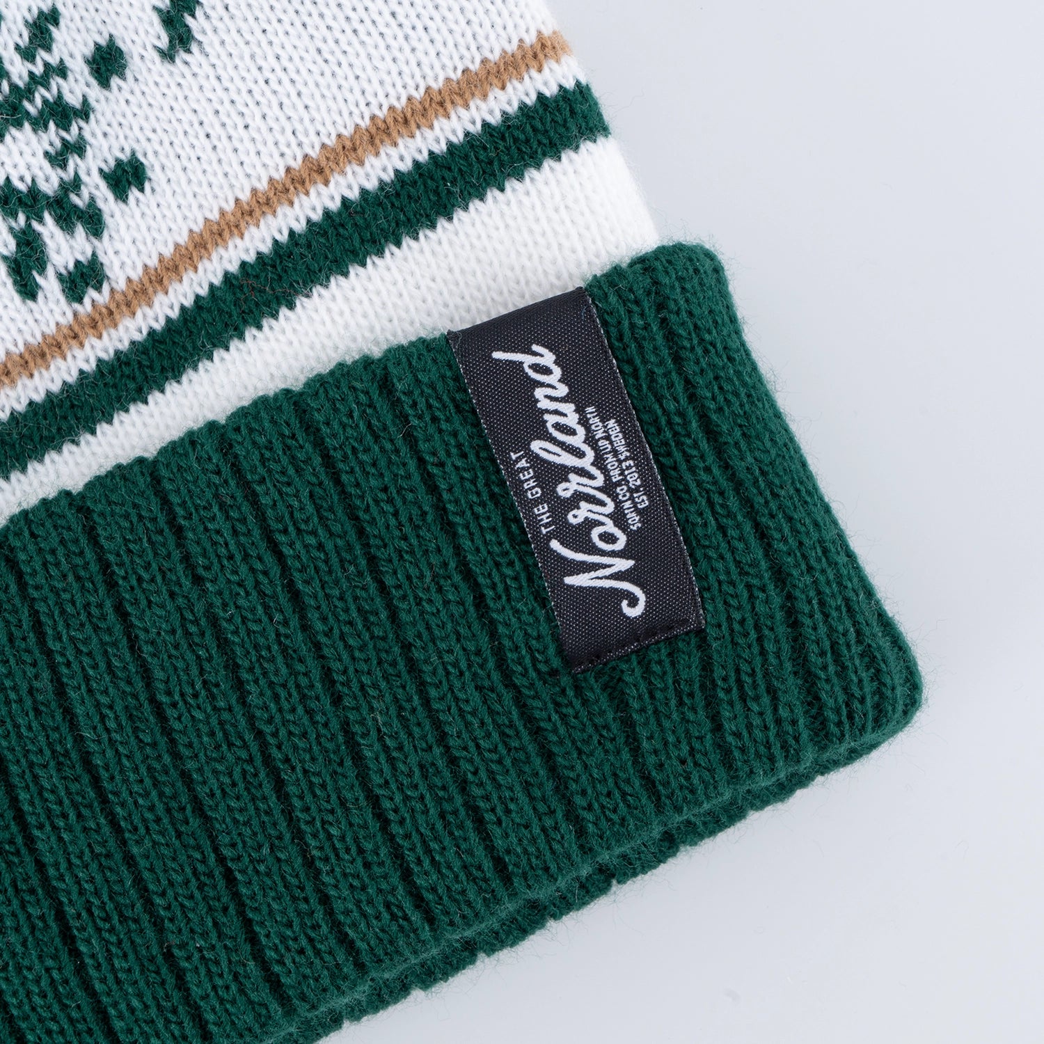 SNOWFLAKE POM POM BEANIE - HUNTER GREEN