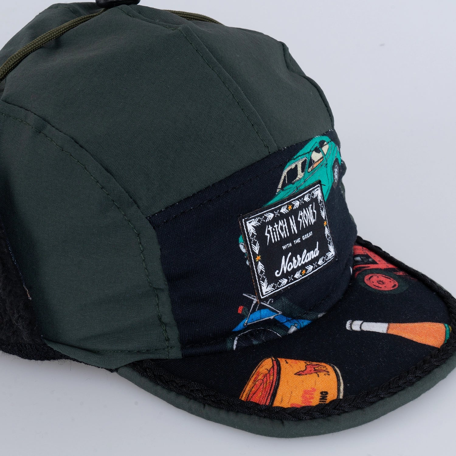 STITCH N STONES KIDS WINTER CAP - RETRO BLACK