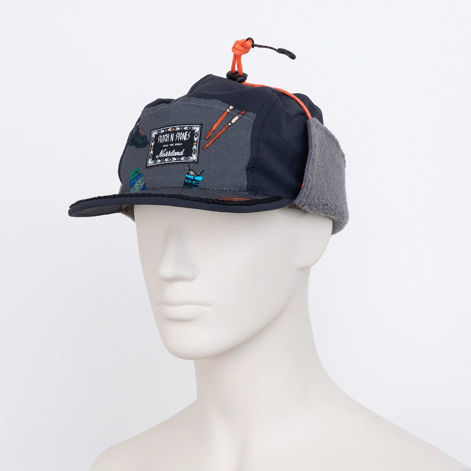 STITCH N STONES WINTER CAP - ÅRE BLACK