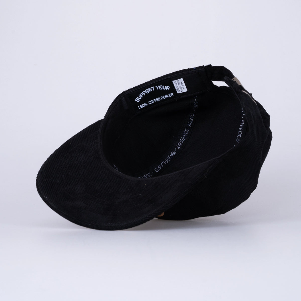 SUPPORT 5-PANEL KEPS - BLACK CORDUROY