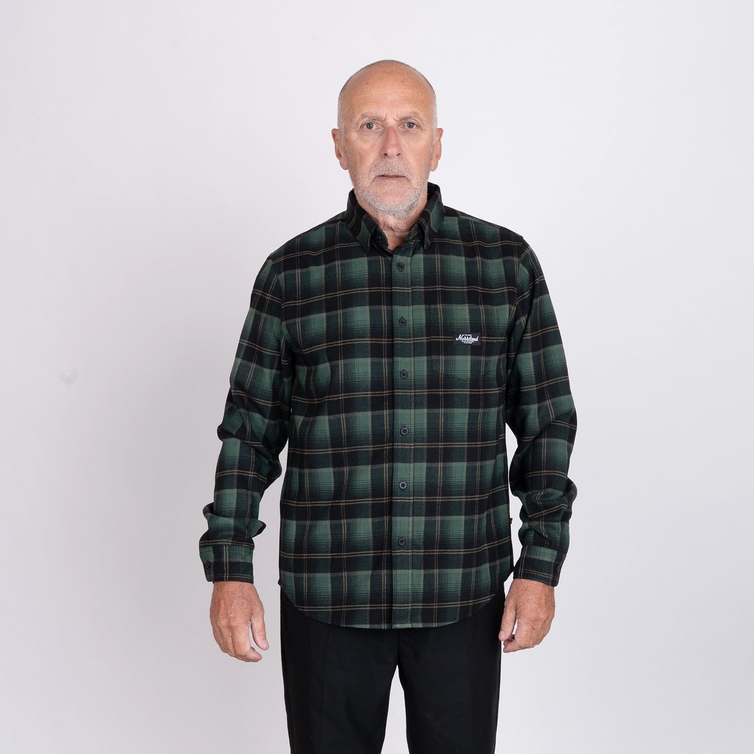 TGN PATCH FLANELL SHIRT - DARK GREEN