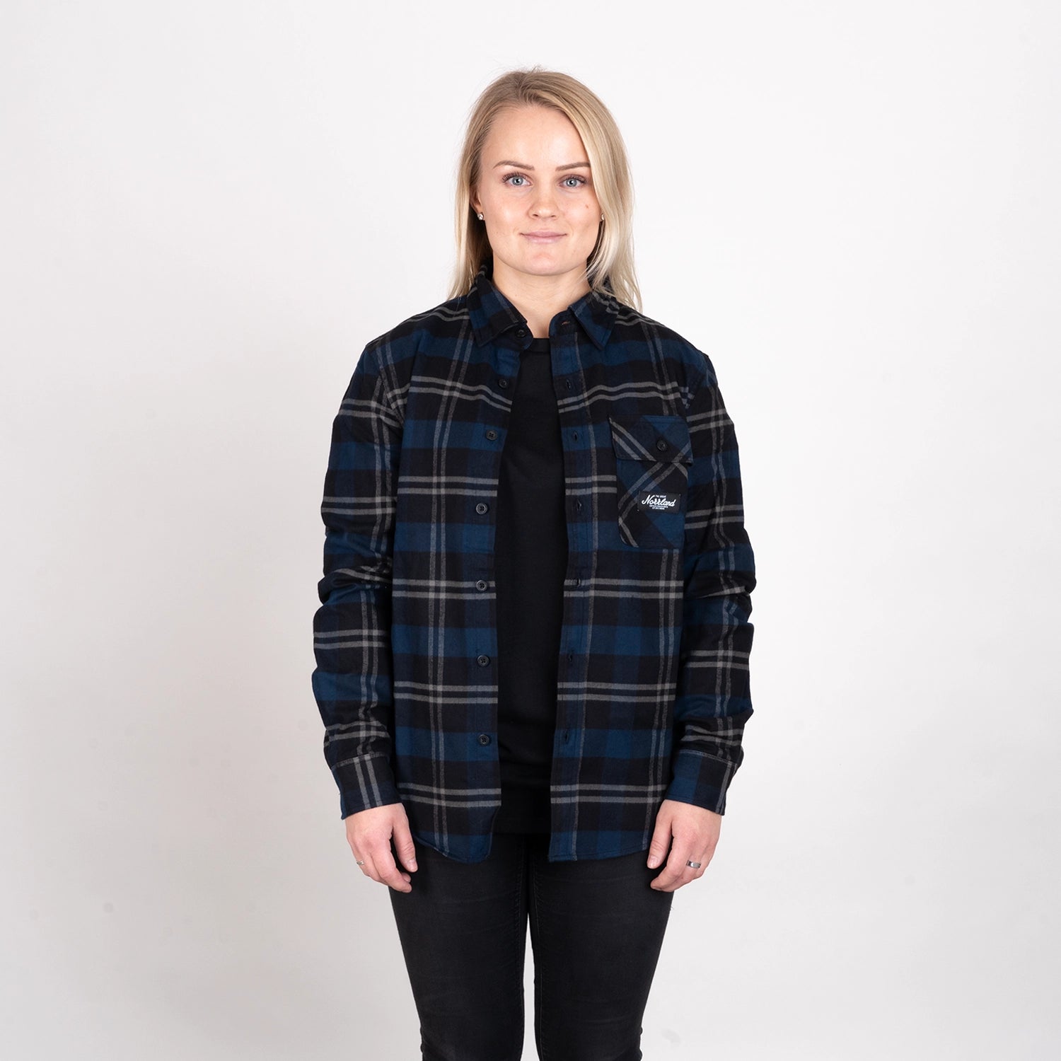 TGN PATCH FLANELL SHIRT - NAVY