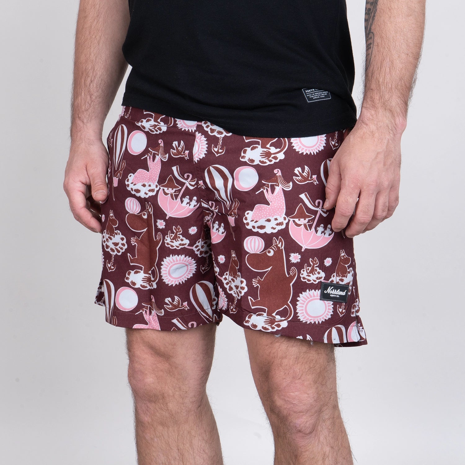 TGN SCRIPT SWIMSHORTS - MUMIN BURGUNDY