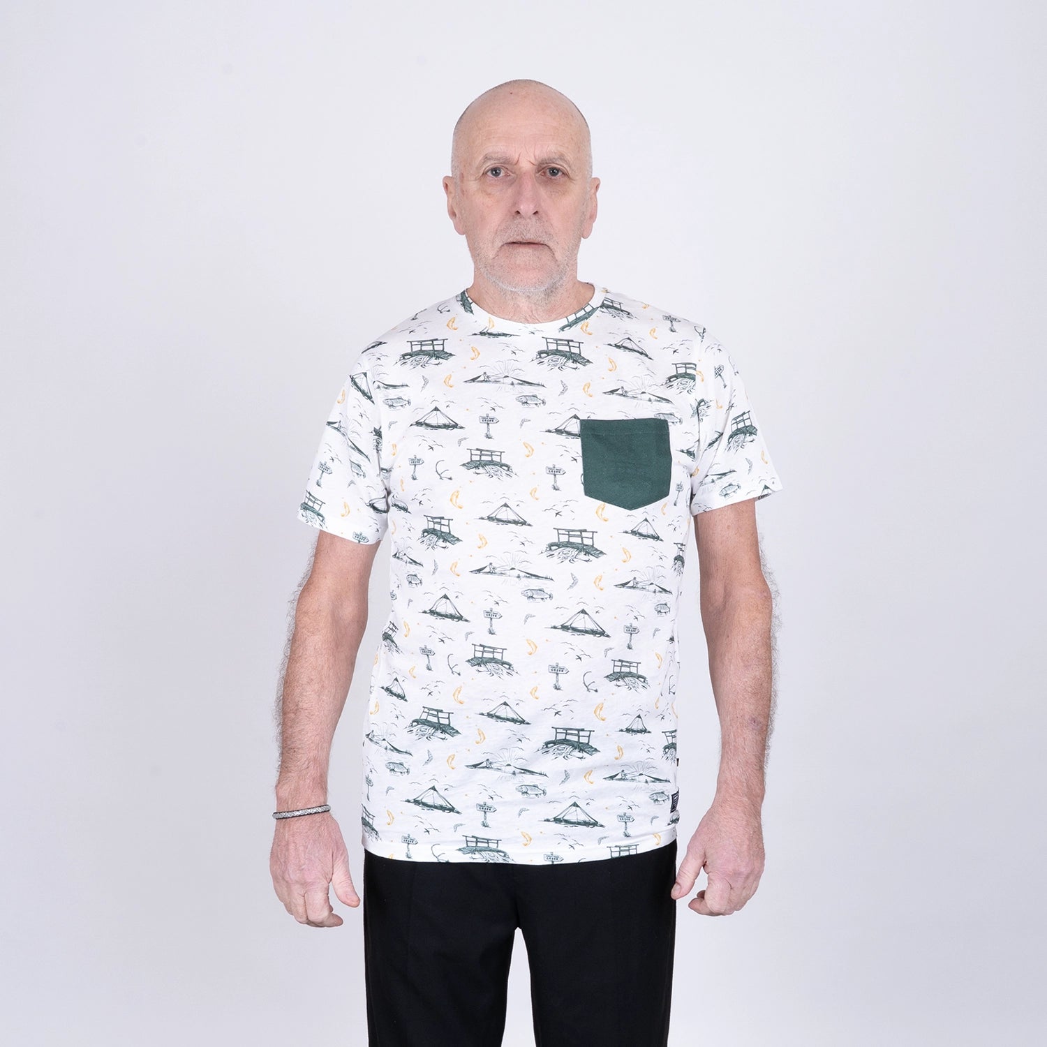 TRICKY TROUT T-SHIRT - NATURAL COTTON