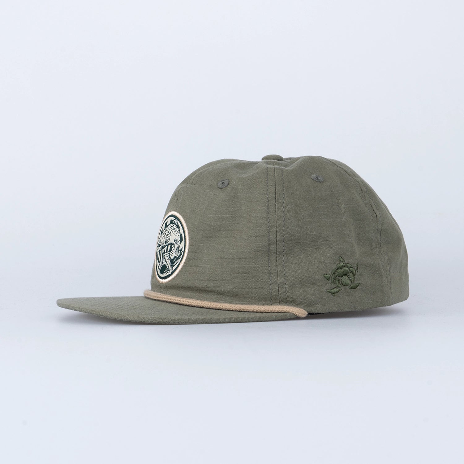 TROUT 6-PANEL CAP - OLIVE