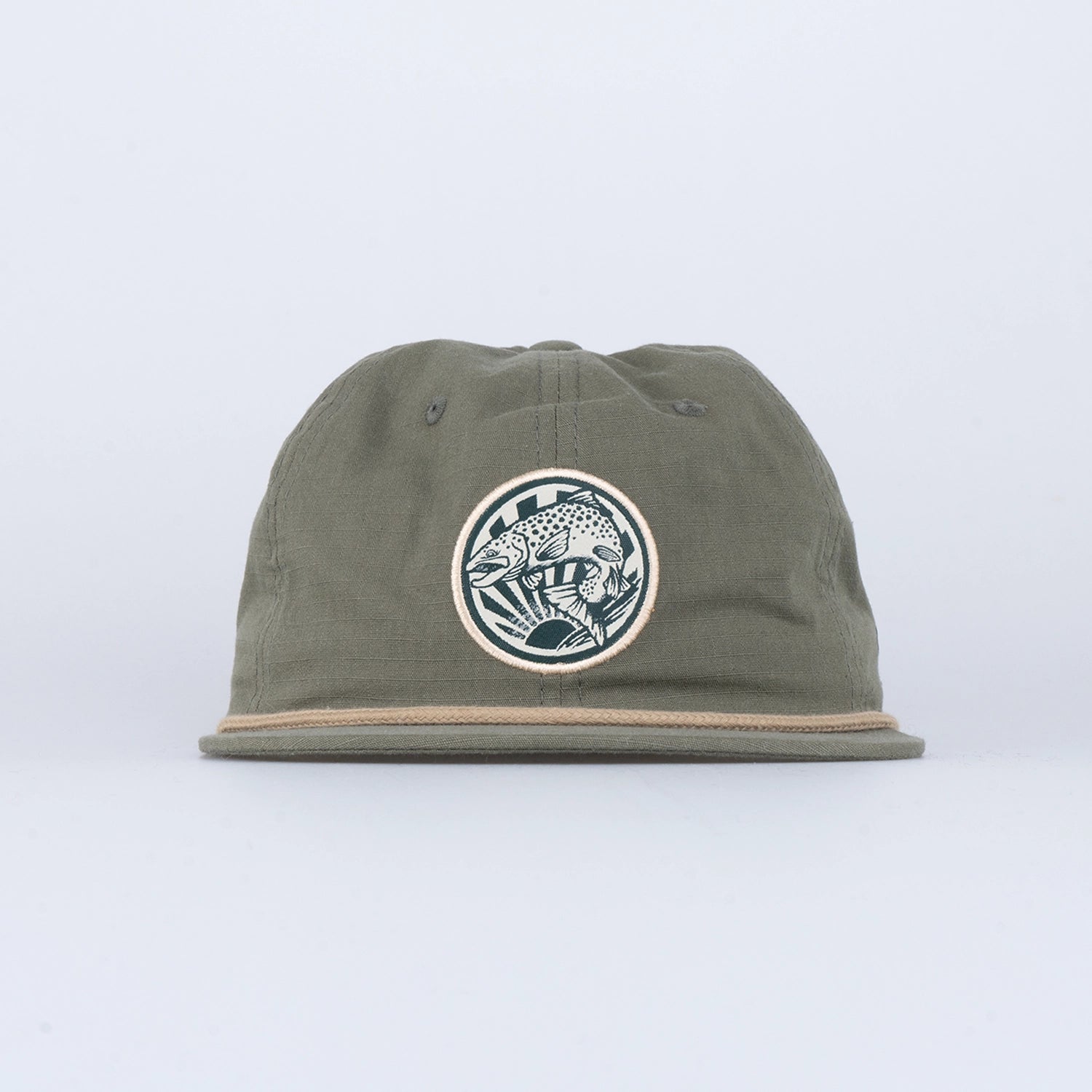 TROUT 6-PANEL CAP - OLIVE