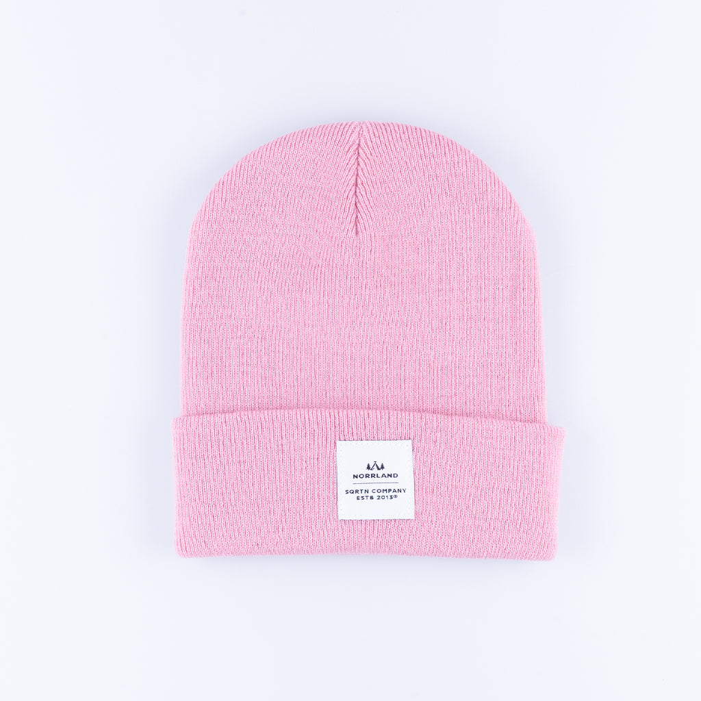 WOOD PATCH BEANIE - PINK