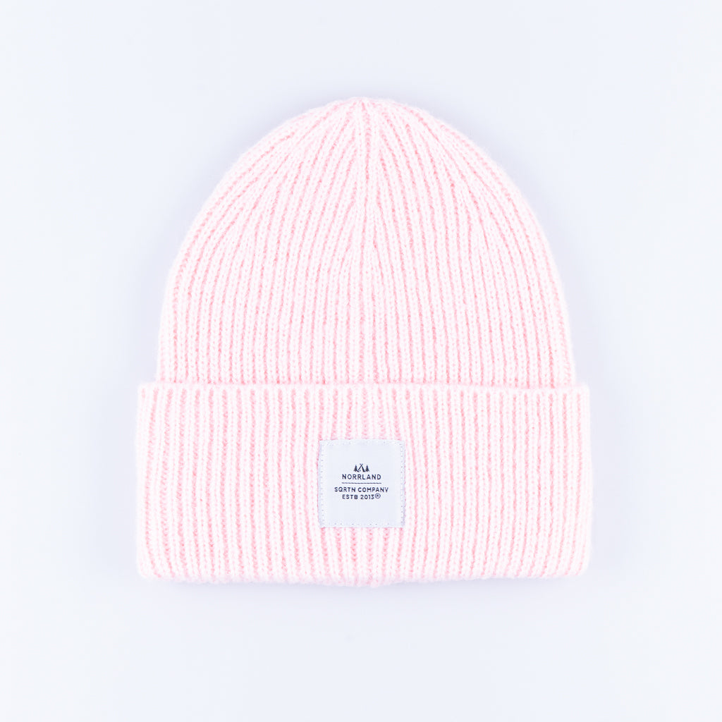 WOOD RAW BEANIE - LIGHT PINK