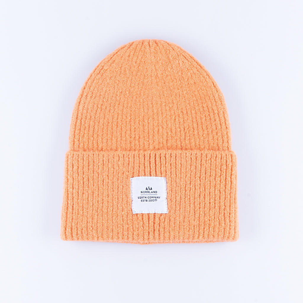 WOOD RAW BEANIE - PEACH