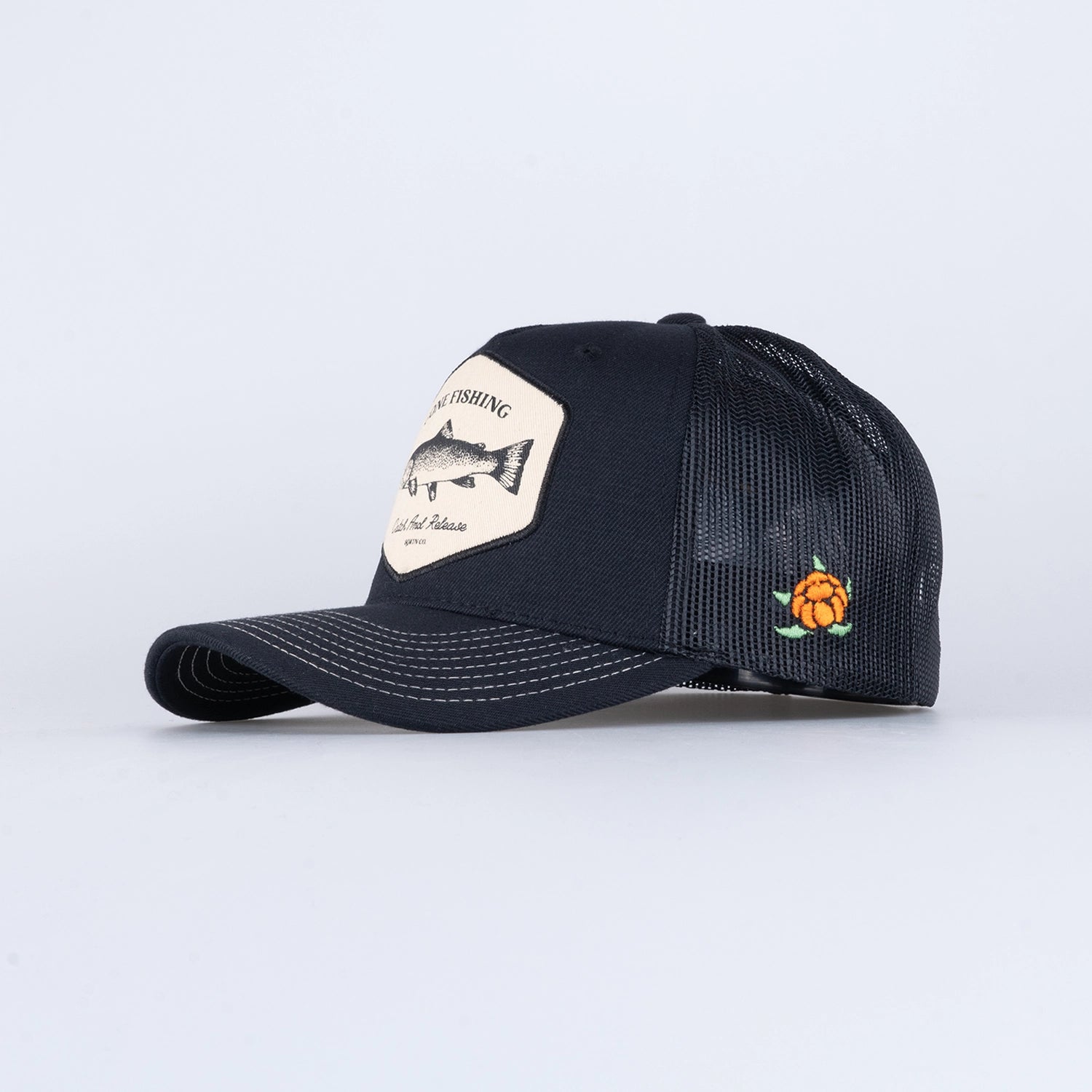 CATCH TRUCKER CAP - HOOKED BLACK