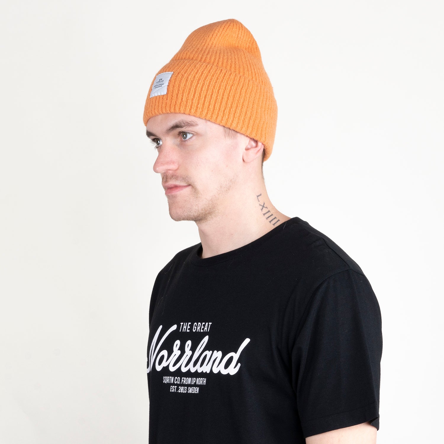 WOOD RAW BEANIE - MUSTARD