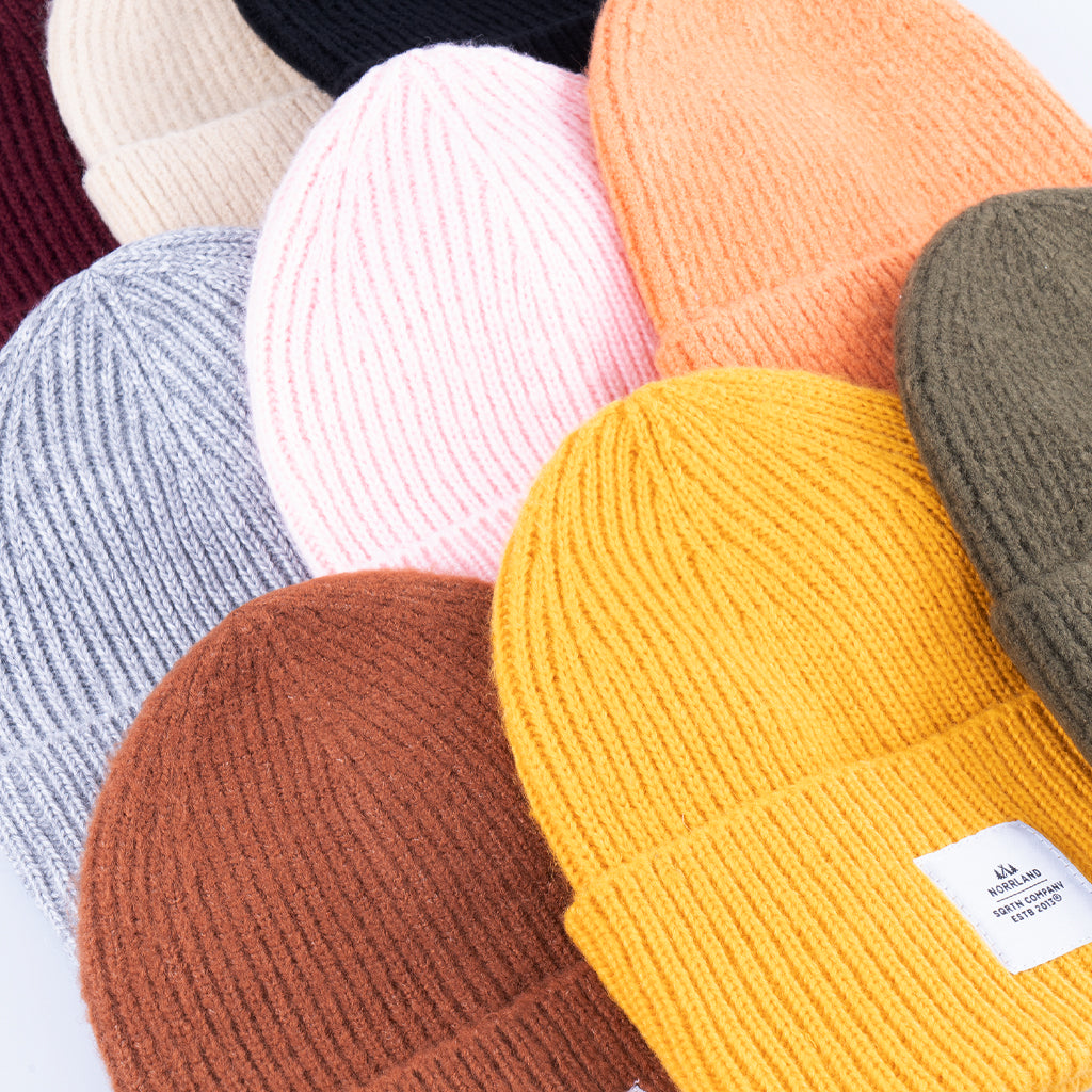 WOOD RAW BEANIE - MUSTARD