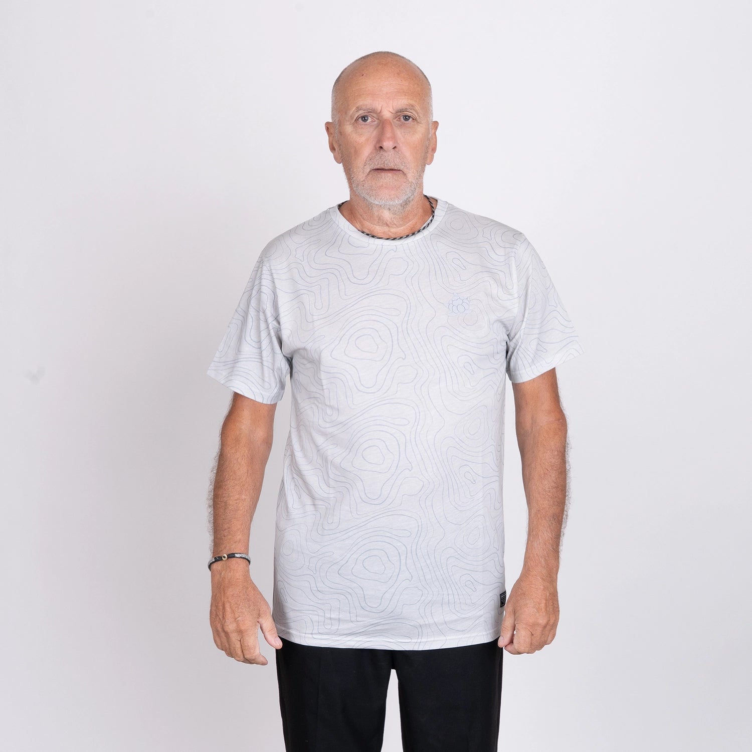 CB T-SHIRT - TOPOGRAFI GLACIÄRGRÅ