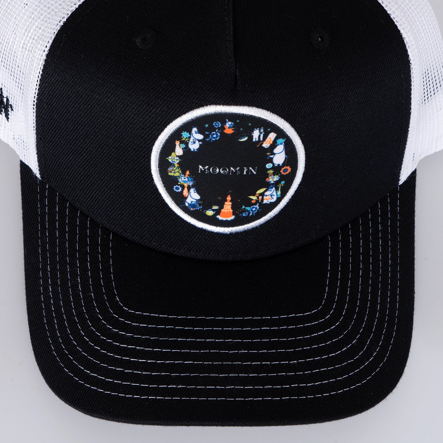 MOOMIN CIRCLE TRUCKER CAP - BLACK