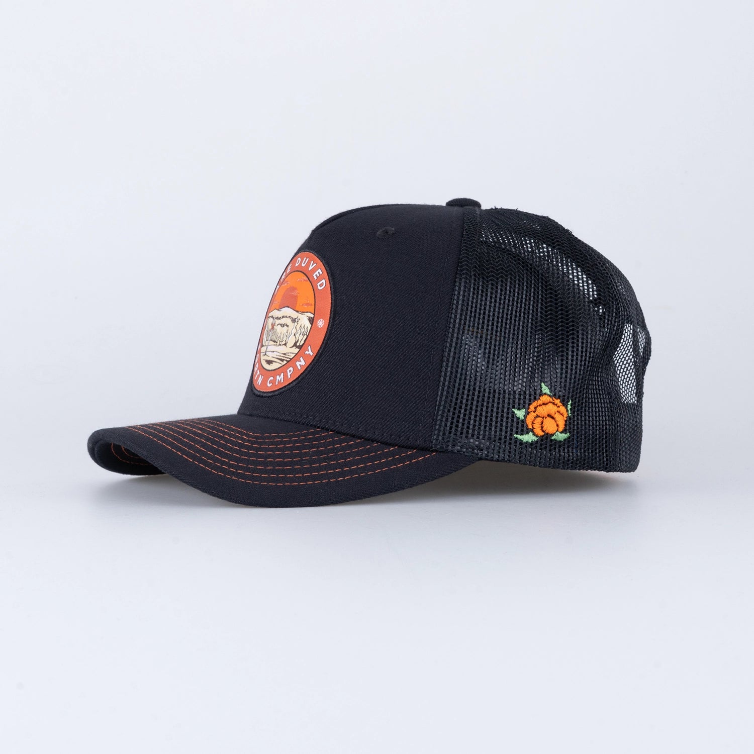 DUVED TRUCKER CAP - HOOKED BLACK