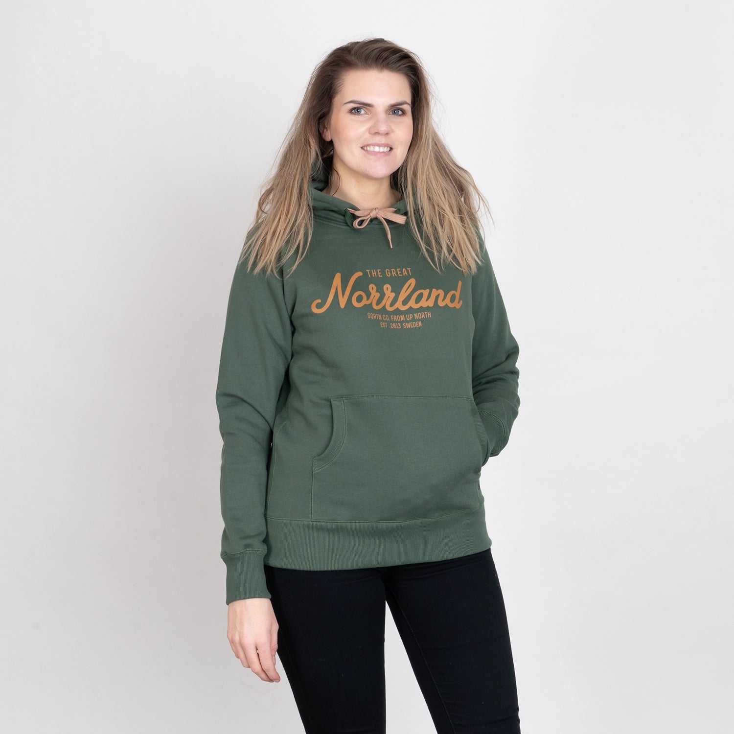 GREAT NORRLAND HOODIE - STONE OLIVE