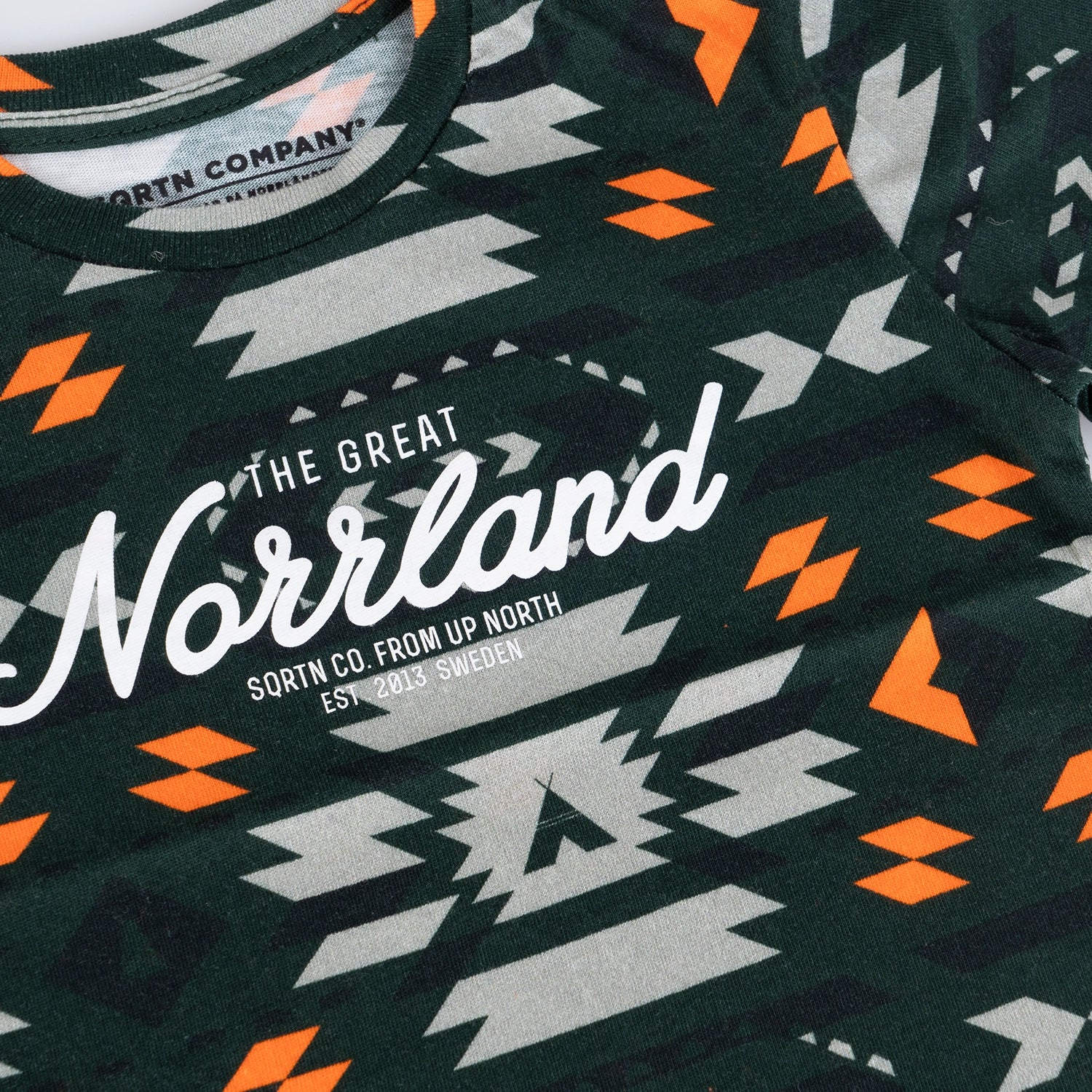 GREAT NORRLAND KIDS T-SHIRT - AZTEC OLIVE