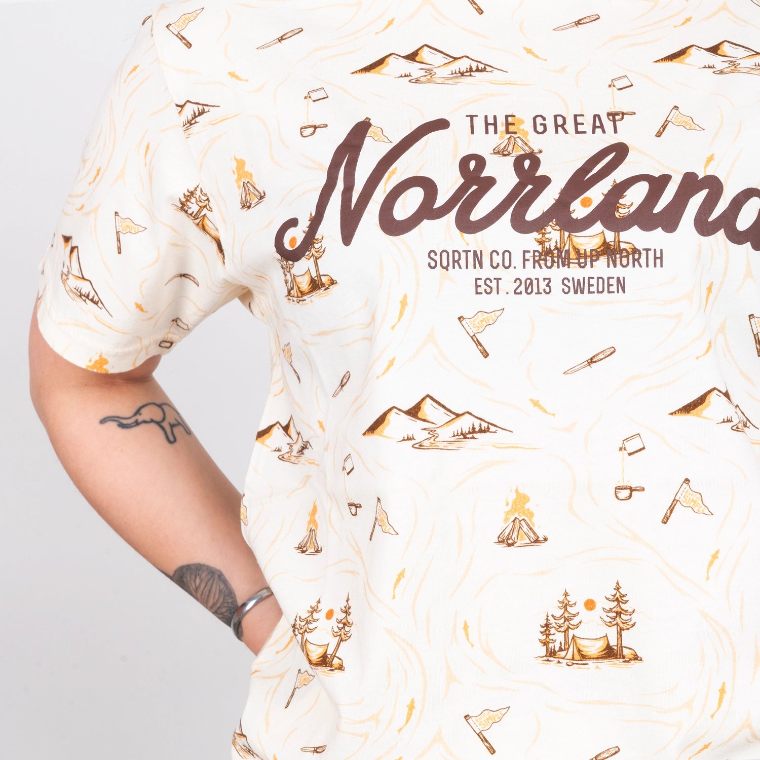 GREAT NORRLAND T-SHIRT - STREAM OFF WHITE