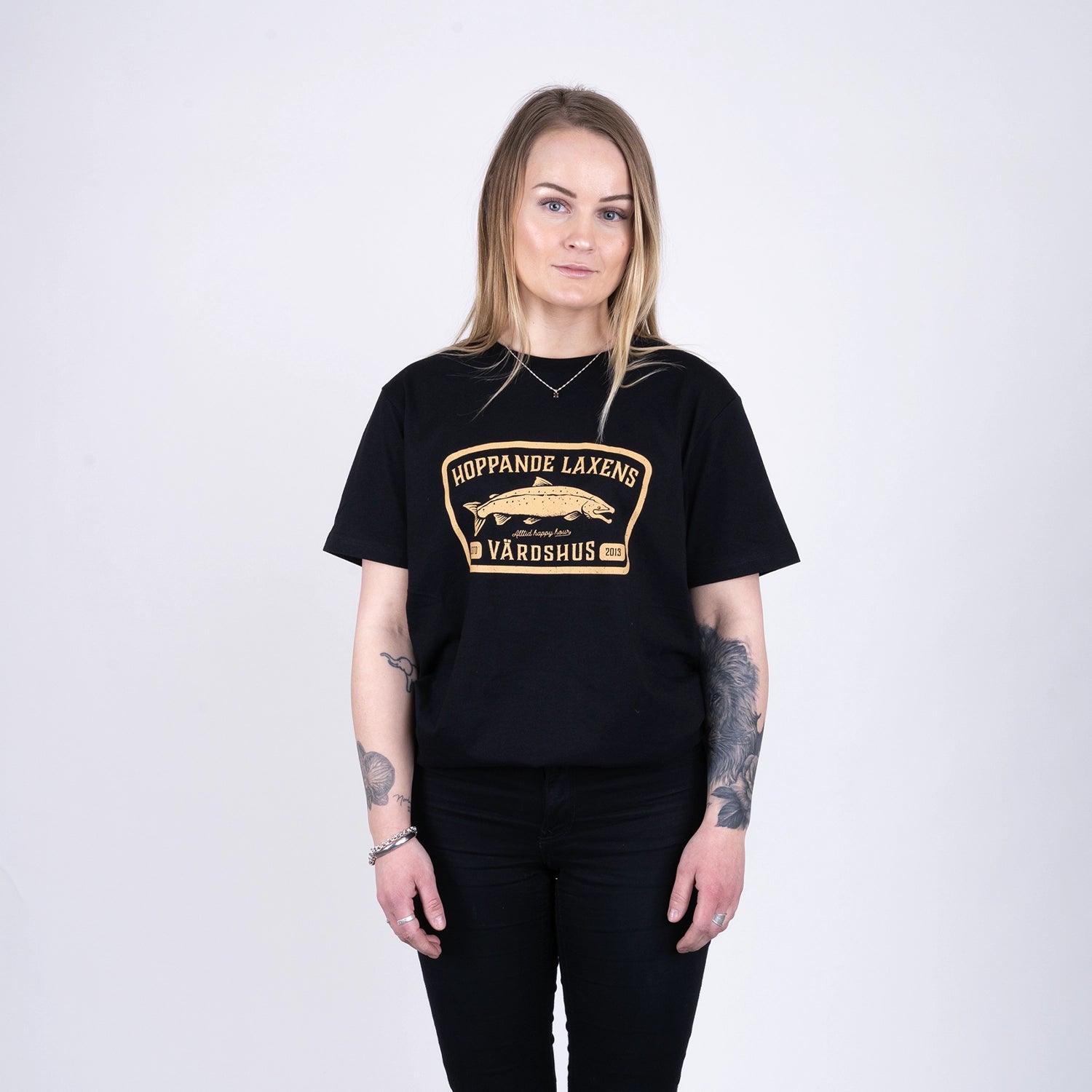 HOPPANDE LAXEN T-SHIRT - BLACK
