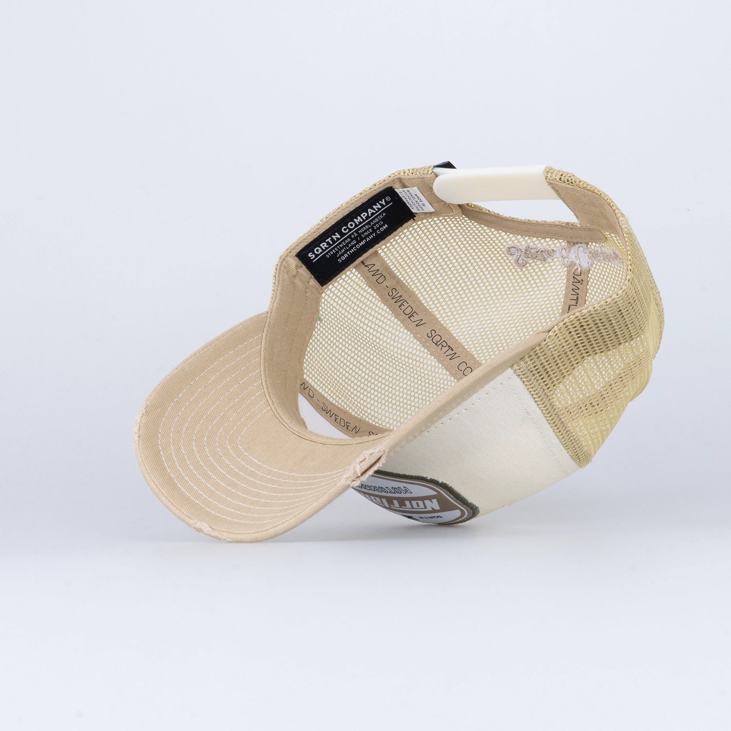MOTOR TRUCKER CAP - HOOKED IVORY DISTRESSED