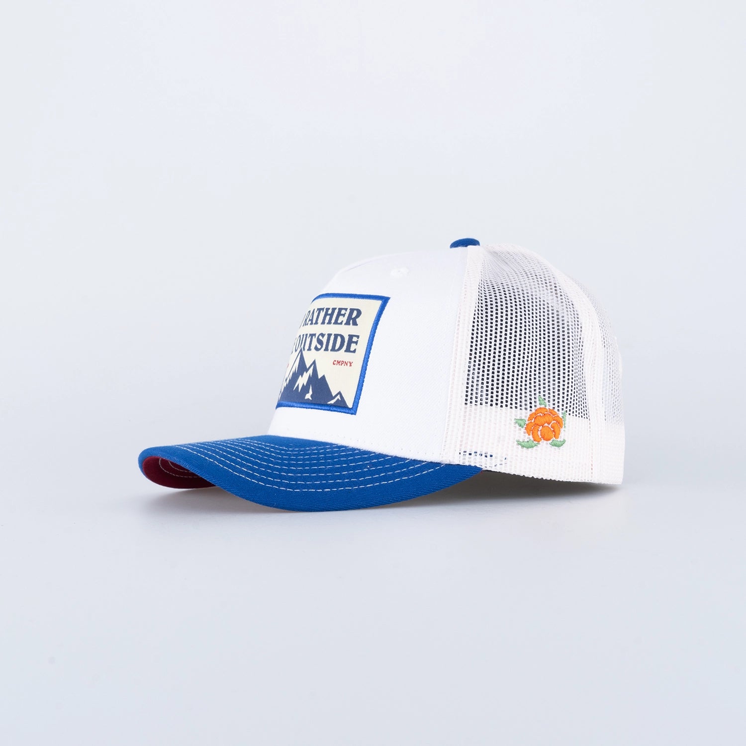 RATHER TRUCKER CAP - HOOKED WHITE