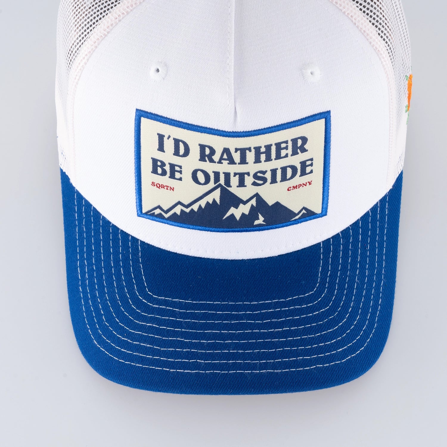 RATHER TRUCKER CAP - HOOKED WHITE
