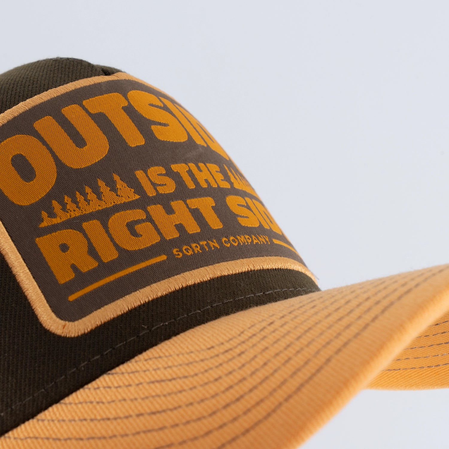 RIGHT SIDE TRUCKER CAP - HOOKED OLIVE