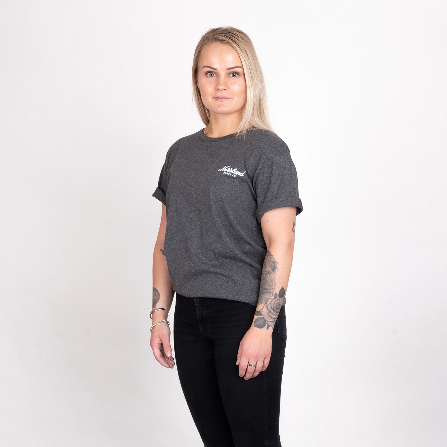 TGN MINI SCRIPT T-SHIRT - CHARCOAL