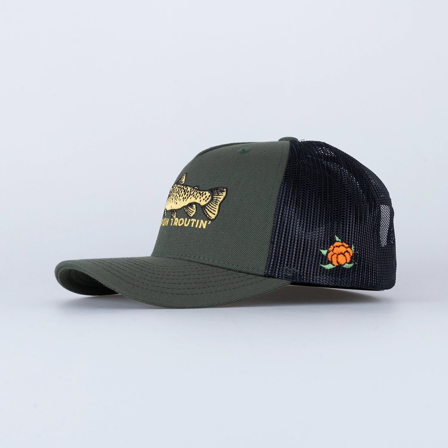 TROUTIN TRUCKER CAP - HOOKED OLIVE